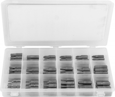 Комплект вставок-бит JONNESWAY S29H2180S (1/4") 18 видов по 10 штук