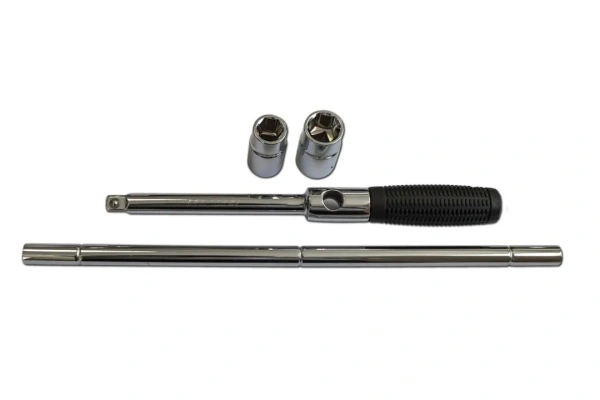 Ключ балонный крестовой сборный, 5 пр.1/2''(17-19, 21-23 мм),в кейсе