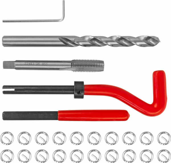 Набор для восстановления резьбы M9x1.25 25 предметов Thorvik TRIS9125