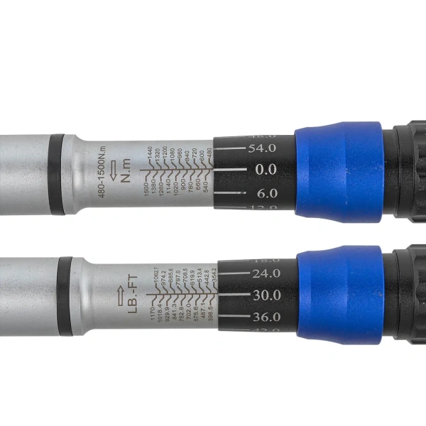 Ключ динамометрический щелчкового типа с быстрой фиксацией ''Premium''480-1500Нм,1'',в пластиковом кейсе