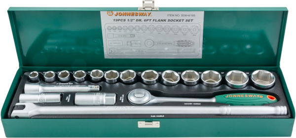 Набор головок торцевых S04H419S, 1/2"DR, 11-32 мм, 19 предметов