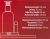 Домкрат гидравлический бутылочный, 20т (с предохранительным клапаном, минимальная высота: 245 мм, ход штока: 165 мм, ход винта: 60 мм, максимальная вы