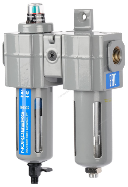 Фильтр воздушный тонкой очистки + осушитель PRO, 1/2" NORDBERG NP8534