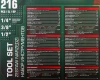 Набор инструментов 216пр. 1/4''3/8''1/2''(6гр, 12гр)