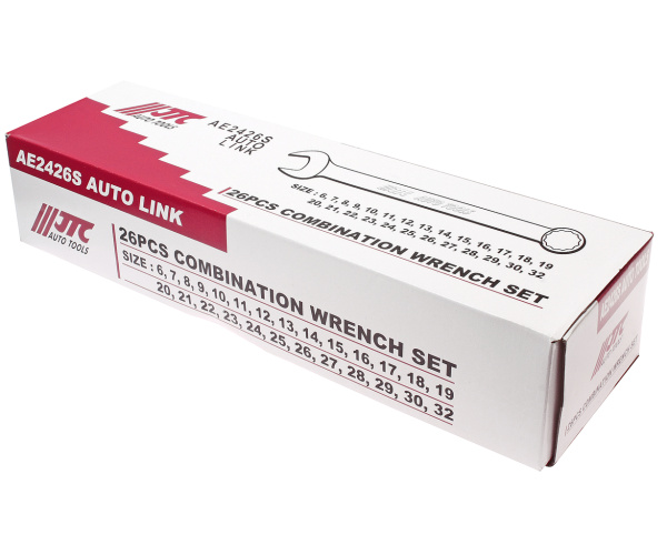 Набор ключей комбинированных в планшете JTC AE2426S (6-32 мм, 26 предметов)