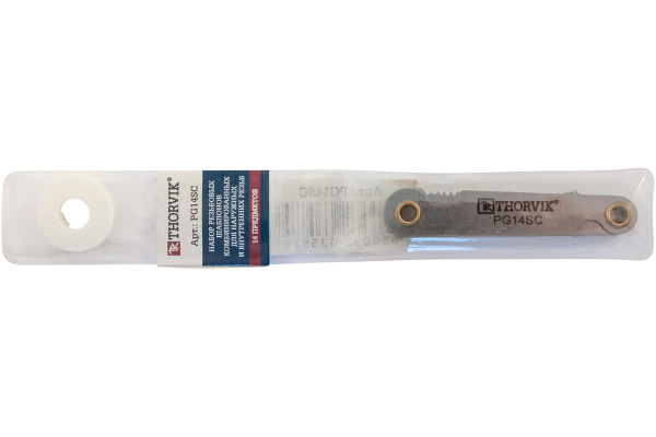 Набор комбинированных резьбовых шаблонов Thorvik PG14SC, 14 предметов