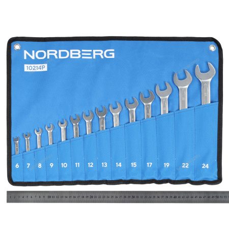Набор ключей комбинированных NORDBERG 10214P (14 шт), планшет тетрон