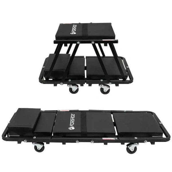 Лежак ремонтный подкатной на 6-ти колесах