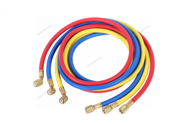 Шланг заправочный для фреона NORDBERG NFH180 (1,8 м, комплект 3 шт.)