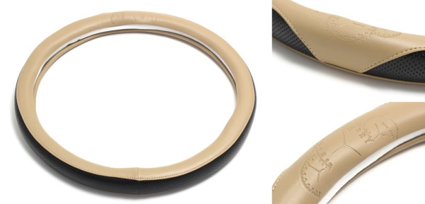 Чехол руля QM-A black/biege (M)