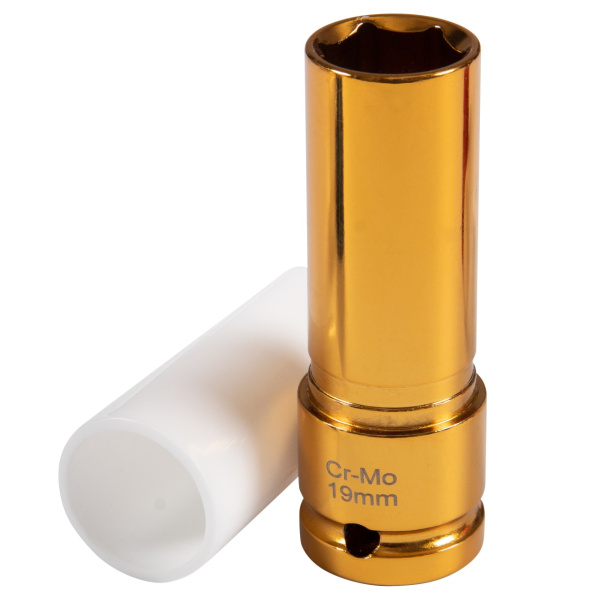 Головка торцевая ударная глубокая 1/2" 19 мм тонкостенная пластиковая защита AFFIX AF00645119