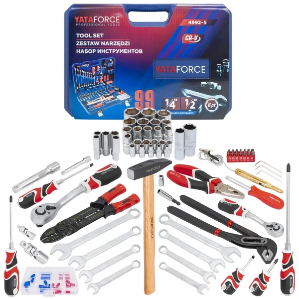 Набор инструментов 99пр. 1/4'', 1/2''