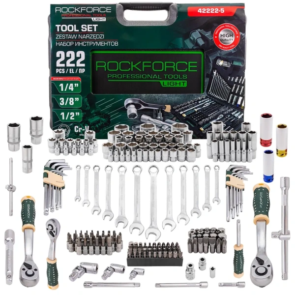 Набор инструментов 222пр. 1/4''3/8''1/2''6гр