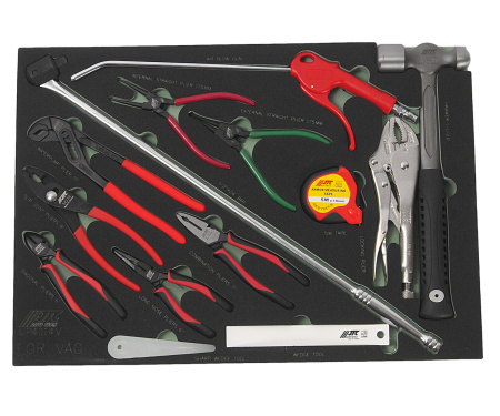 Набор инструментов слесарно-монтажный JTC UP4014V (VAG, 14 предметов в ложементе)