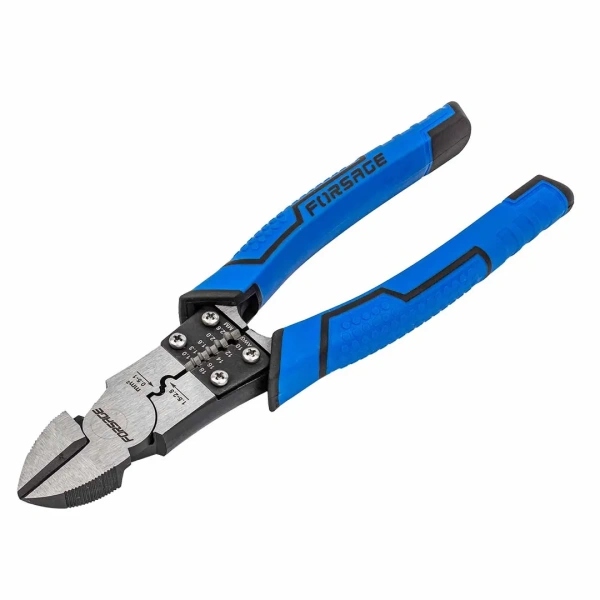 Бокорезы+обжимка/съемник изоляции 200мм, на блистере