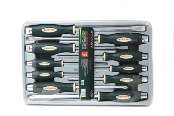 Набор отверток силовых магнитных ''Profi''S2, 10пр. (PH:1х80,2х100,3х150,4х200мм, SL5.5х75,5.5х125,6.5х150,8х150,10х200,12х200мм)в лотке