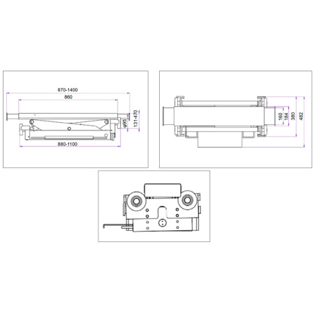 Траверса пневмогидравлическая г/п 3 т Хорекс Авто HRJ-XT-3A
