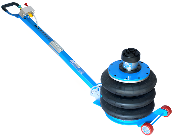 Пневматический домкрат 3-секционный с ручкой AE&T T08105A (5т)