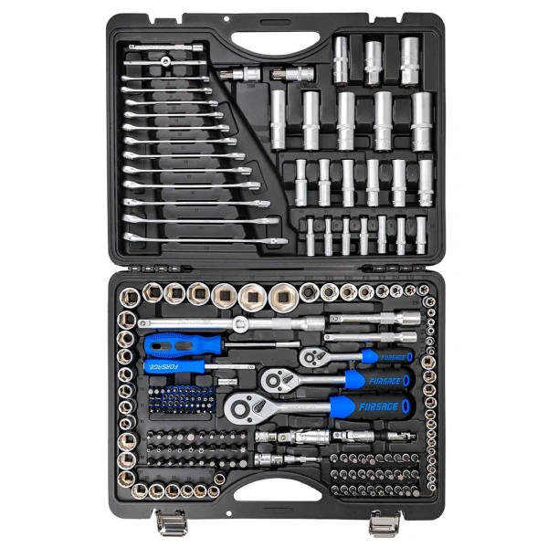 Набор инструментов 216пр. 1/4'', 3/8'', 1/2''(6гр.)(4-32мм)(NEW)