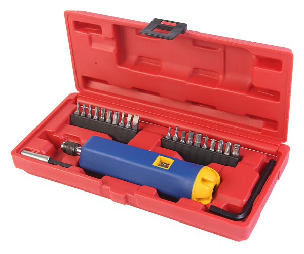 Отвертка динамометрическая JTC 4625A (1/4", с набором бит и адаптеров в кейсе)