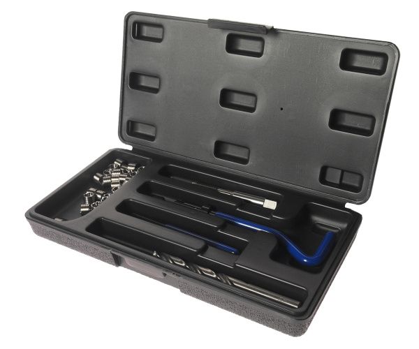 Набор инструментов для восстановления резьбы JTC 4782 (вставки М8х1,25, L=10,8 мм, 20 шт., 24 предмета)