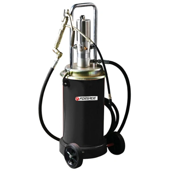 Пневматический перекатной нагнетатель смазки под закладку 17кг(50:1, производительность: 0-0.8 л/мин, давление смазки: 400bar)