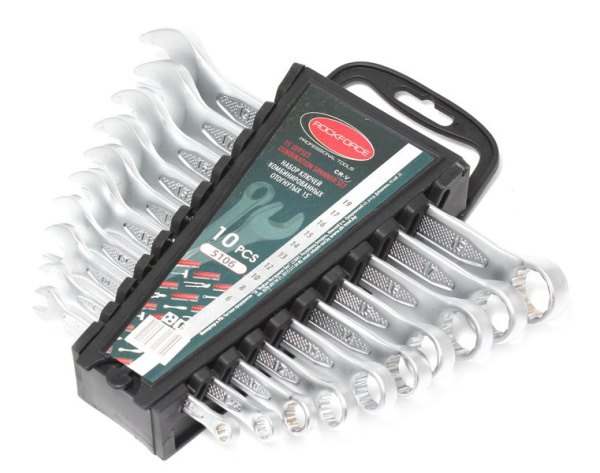 Набор ключей комбинированных 10пр. (6, 8, 10, 12-17, 19мм) на пластиковом держателе