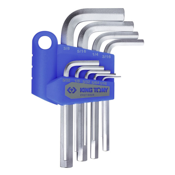 Набор Г-образных шестигранников 1/16"-3/8", 9 предметов KING TONY 20219SR