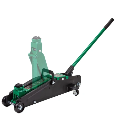 Домкрат подкатной гидравлический 2,5т с резиновой накладкой (h min 135мм, h max 387мм) в кейсе,без фиксации