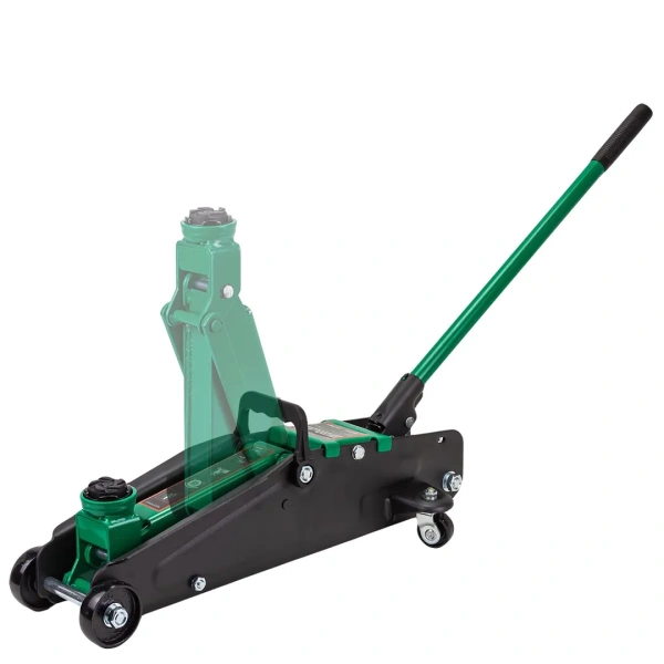 Домкрат подкатной гидравлический 2,5т с резиновой накладкой (h min 135мм, h max 387мм) в кейсе,без фиксации