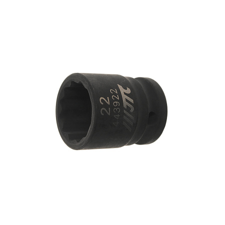 Головка торцевая 12-ти гранная ударная JTC 443922 (1/2", 22 мм, L=38 мм)