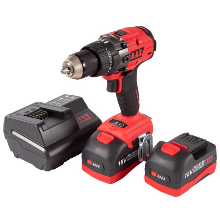 Аккумуляторная дрель-шуруповерт MIGHTY SEVEN DH-101AP, 18 В, ударная, кейс, в комплекте набор бит