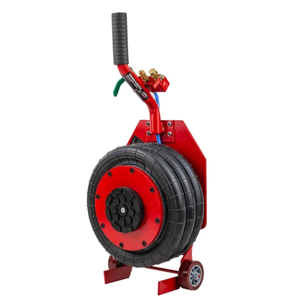 Домкрат подкатной пневматический 3,5т(6-12bar, h min 135мм, h max 420мм, 3 подушки, Ø270мм)