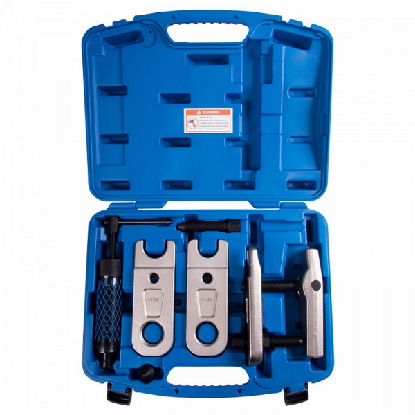 Съемник шаровых опор грузовиков гидравлический KING TONY 9HBE083, 12 т, зев 30-40 мм, 5 предметов