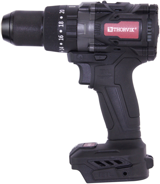 Дрель-шуруповерт ударная аккумуляторная бесщеточная Thorvik BBID12160DNB (1/2"DR, 21В, 160 Нм, без АКБ и З/У)