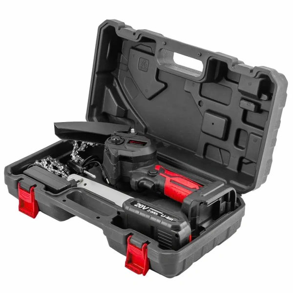 Пила цепная аккумуляторная (1 аккумулятор Li-ion 20V, 2.0Ah)