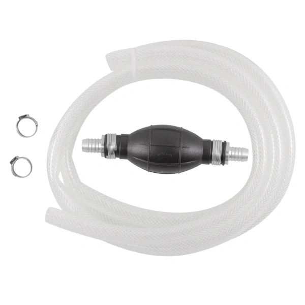 Шланг для перекачки жидкостей бензомаслостойкий с насосом ''груша''(Ø8мм, L-2м)