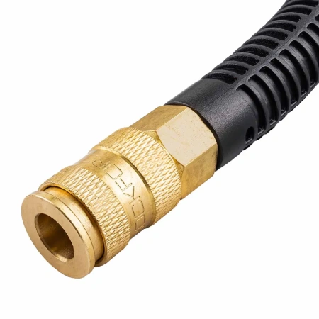 Шланг резиновый воздушный армированный с фитингами 6мм x 12мм x 10м (20-60бар, раб. t от -30 до +70°С)