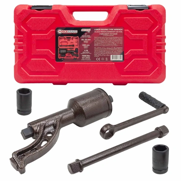 Гайковерт ручной с редуктором (Головки-32мм и 33мм, длина-330мм, передаточное число 1:78, 7500 Н/м)