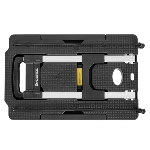 Тележка платформенная складная с телескопической ручкой+2крюка на эластичных ремнях L-1.6м(500х315/370мм,ручка 410-790мм,max нагр.140кг,5 колес)