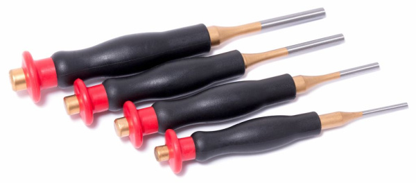 Набор выколоток с эргономическими рукоятками, 4пр.(3х140, 4х150, 5х160, 6х180мм), в блистере