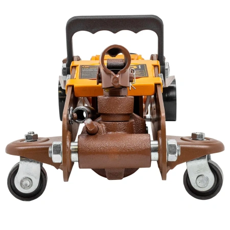 Домкрат подкатной гидравлический низкопрофильный 3т (поворотная ручка 360°,h min 85мм, h max 385мм)