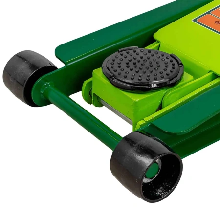 Домкрат подкатной гидравлический низкопрофильный двухпоршневой с резиновой накладкой 3т (h min 75мм, h max 505мм)