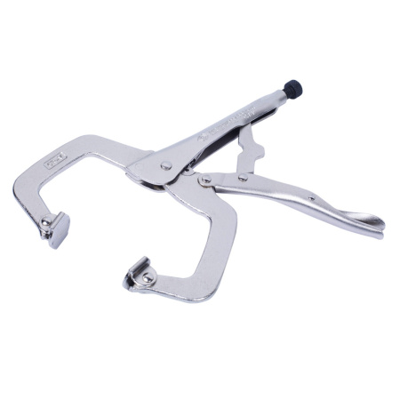 Зажим с фиксатором 280 мм, С-образный, с подвижными губками KING TONY 6625-11