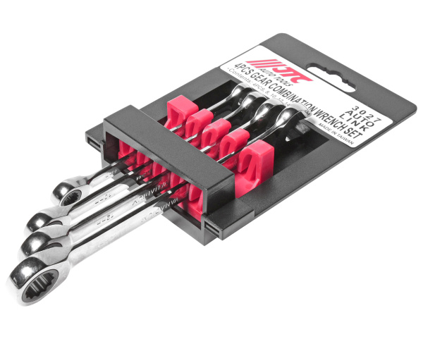 Набор ключей комбинированных трещоточных JTC 3027 (8-14 мм, 4 предмета)