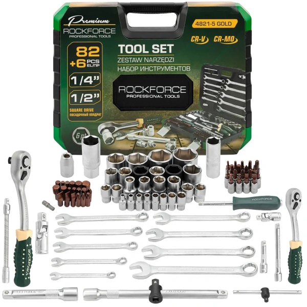 Набор инструментов 82+6пр. 1/4''1/2''6pt