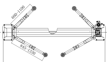 Подъемник двухстоечный электрогидравлический с асимметричными лапами г/п 4.0 т Хорекс Авто HL-4.0BZ-A
