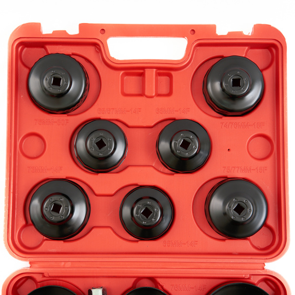 Комплект чашек для демонтажа масляных фильтров ROSSVIK ST075 (65-100 мм, 15 шт.)