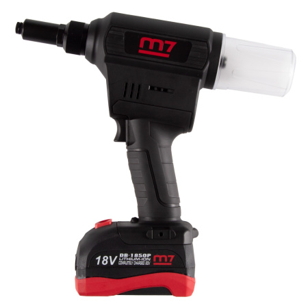 Заклепочник аккумуляторный MIGHTY SEVEN DR-102A1 (2,4-6,4 мм, 18 В, 3 предмета, кейс)