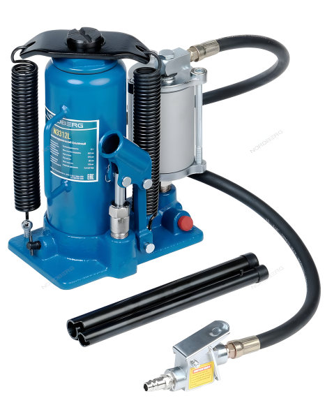 Домкрат бутылочный 12т пневмогидравлический NORDBERG N31312